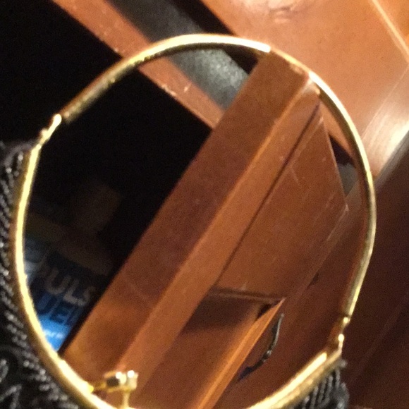 Vintage antique chic purse metal handle fringe Hong Kong Christmas brunch boho - Picture 5 of 10